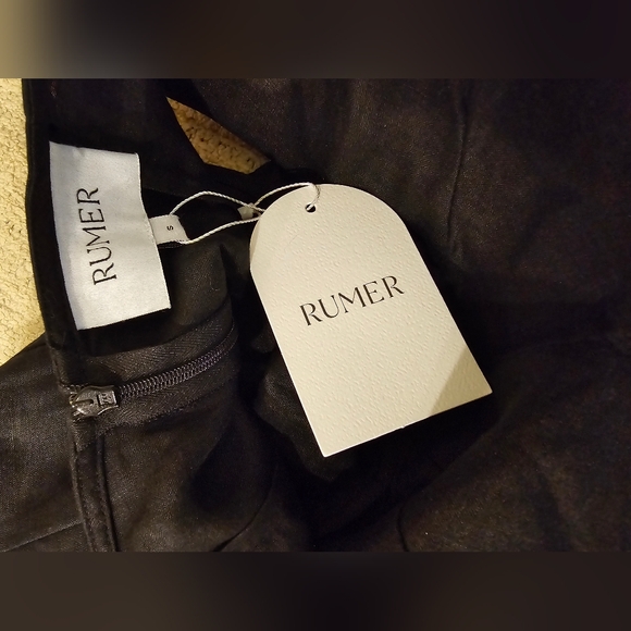 NWT RUMER THE LABEL Freya Black Linen Maxi Cut Out Dress| small | Revolve NWT - Picture 2 of 9